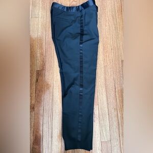 Zara Black Tuxedo-Stripe Women's Trousers